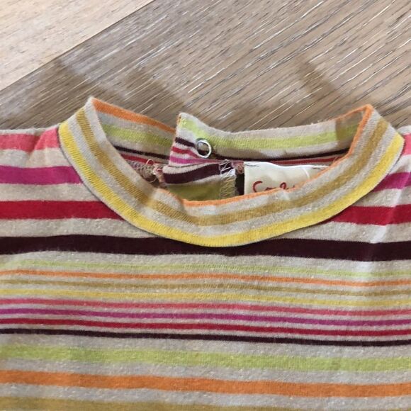 Confetti Long Sleeved Striped Cotton Top, Girls 3 - Picture 3 of 6